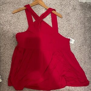 Torrid red babydoll tank top size 3x nwt